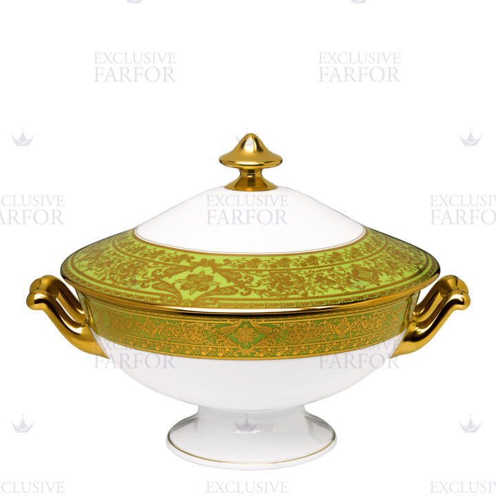 Супница 2л коллекции Matignon Vert Pomme Or бренда Haviland