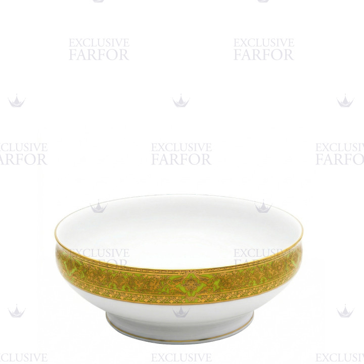 Салатник 27,5см коллекции Matignon Vert Pomme Or бренда Haviland
