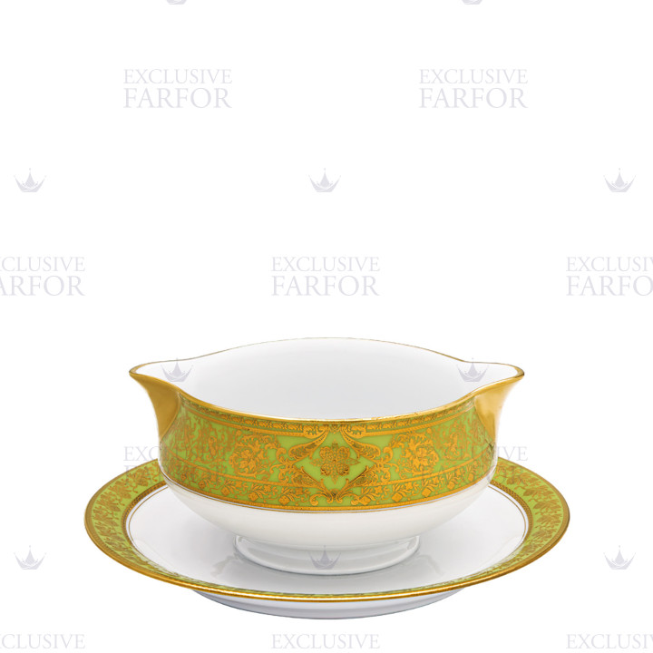 Соусник с подставкой 0,3л коллекции Matignon Vert Pomme Or бренда Haviland
