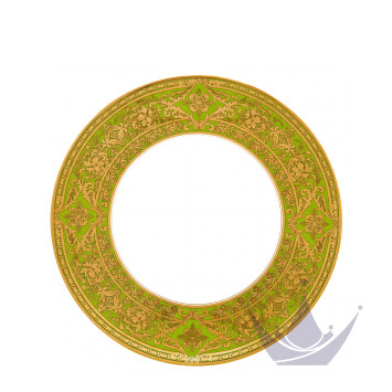 Тарелка подстановочная 31,5см коллекции Matignon Vert Pomme Or бренда Haviland