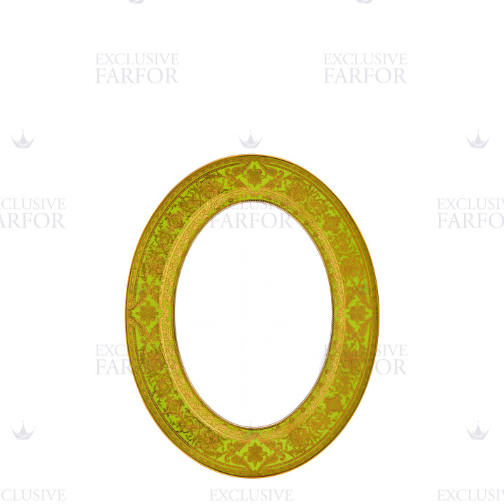Блюдо для гарнира 23х16,5см коллекции Matignon Vert Pomme Or бренда Haviland