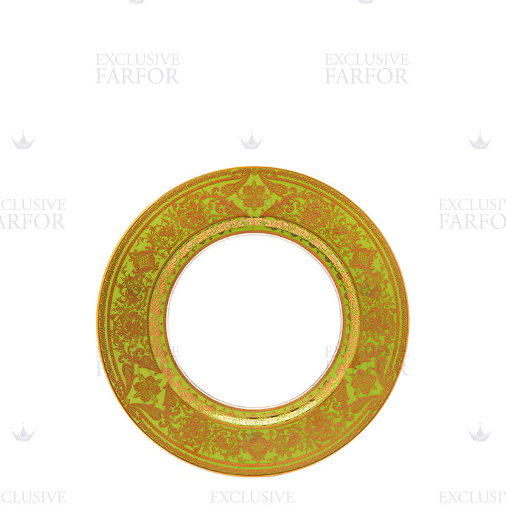 Тарелка закусочная 22см коллекции Matignon Vert Pomme Or бренда Haviland