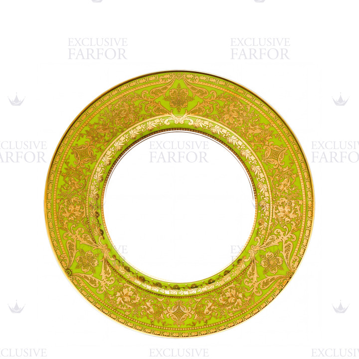 Тарелка сервировочная 31см коллекции Matignon Vert Pomme Or бренда Haviland