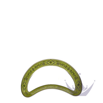 Тарелка закусочная полумесяц 20см коллекции Matignon Vert Pomme Platin бренда Haviland
