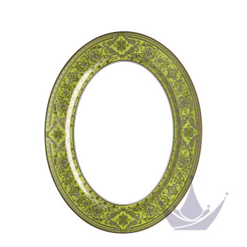 Блюдо овальное 40см коллекции Matignon Vert Pomme Platin бренда Haviland