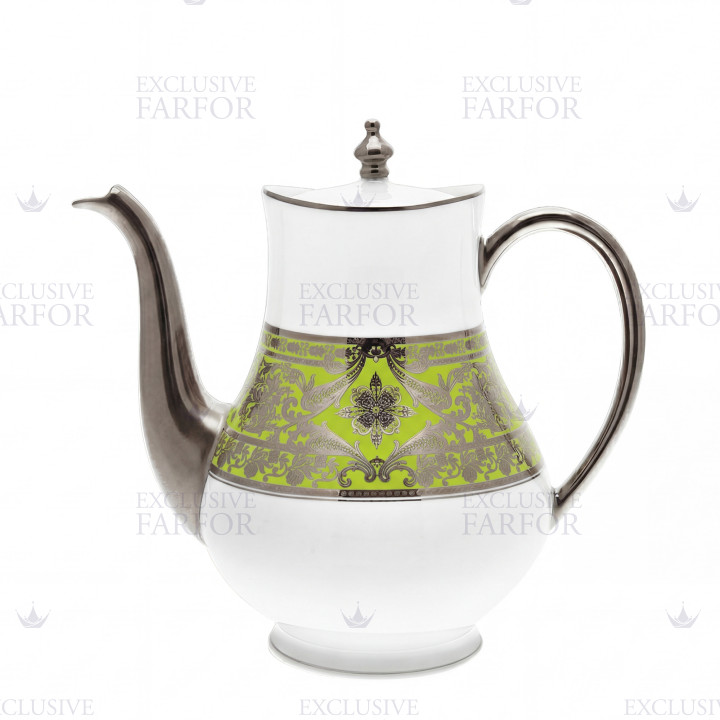 Кофейник 1,2л коллекции Matignon Vert Pomme Platin бренда Haviland