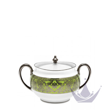 Сахарница 0,28л коллекции Matignon Vert Pomme Platin бренда Haviland