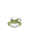Чашка кофейная с блюдцем 0,075л коллекции Matignon Vert Pomme Platin бренда Haviland