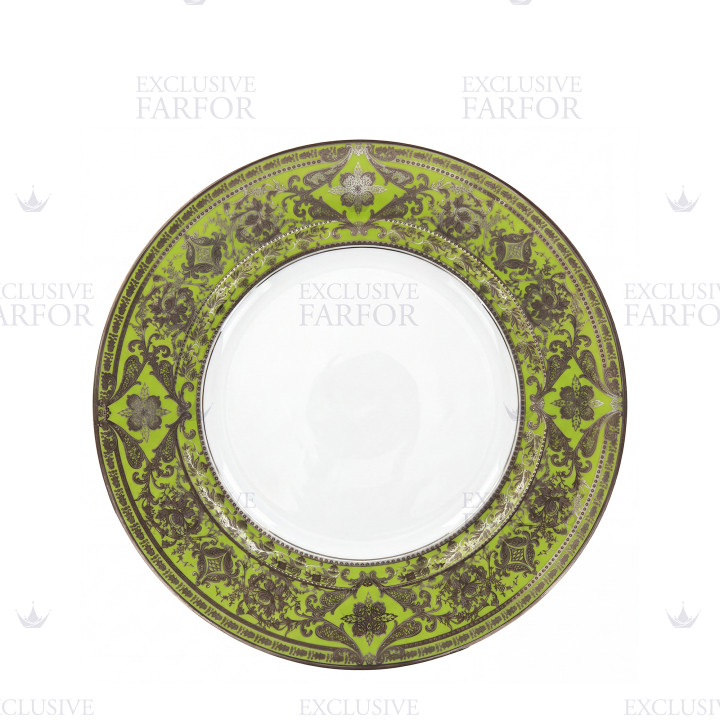 Тарелка подстановочная 31,5см коллекции Matignon Vert Pomme Platin бренда Haviland