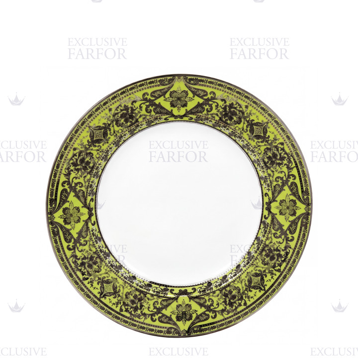 Тарелка глубокая 31,5см коллекции Matignon Vert Pomme Platin бренда Haviland