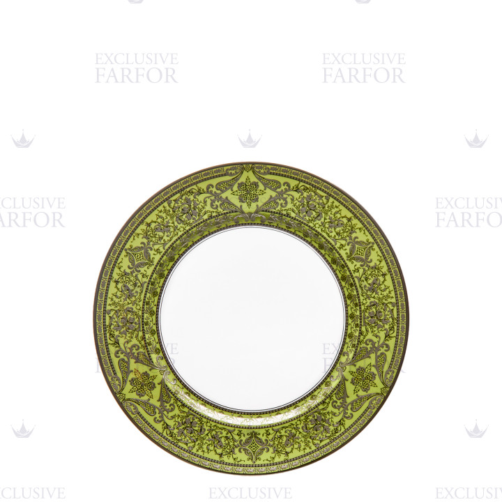 Тарелка закусочная 22см коллекции Matignon Vert Pomme Platin бренда Haviland
