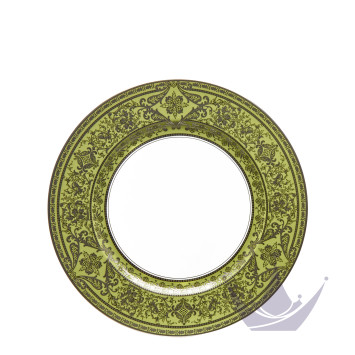 Тарелка главная 28см коллекции Matignon Vert Pomme Platin бренда Haviland