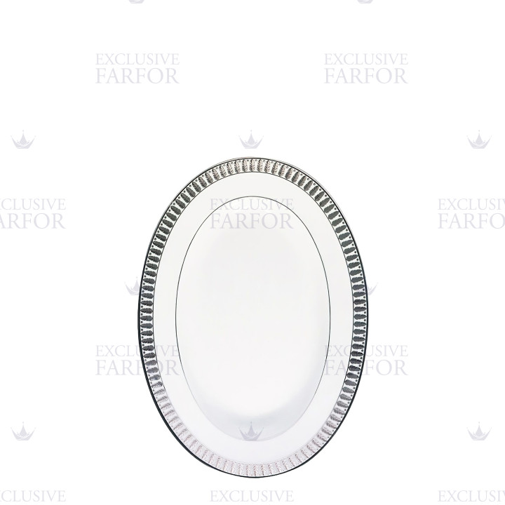 Блюдо для гарнира 23х16,5см коллекции Plumes Platin бренда Haviland