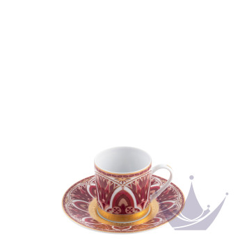 Чашка кофейная с блюдцем 0,08л коллекции Reves Du Nil Pourpre бренда Haviland