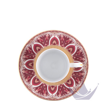 Чашка кофейная с блюдцем 0,08л коллекции Reves Du Nil Pourpre бренда Haviland