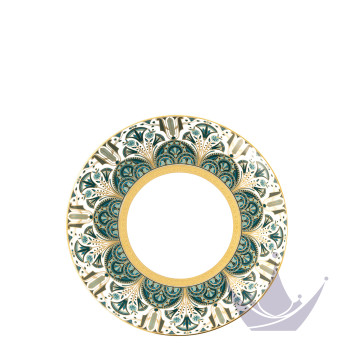 Тарелка закусочная 22,5см коллекции Reves Du Nil Vert Or бренда Haviland