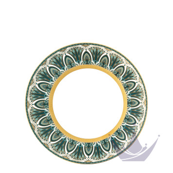 Тарелка главная 28см коллекции Reves Du Nil Vert Or бренда Haviland