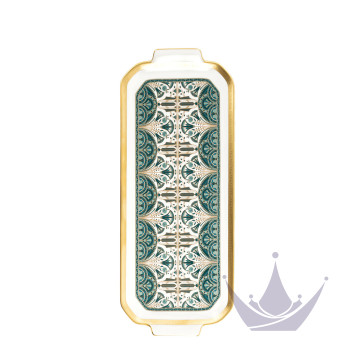 Блюдо для пирога 39х15,5см коллекции Reves Du Nil Vert Or бренда Haviland