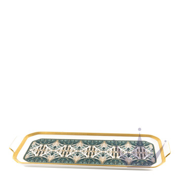 Блюдо для пирога 39х15,5см коллекции Reves Du Nil Vert Or бренда Haviland