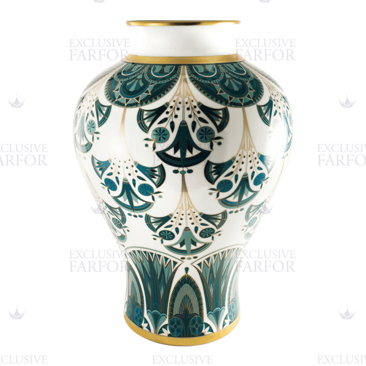 Ваза 54см коллекции Reves Du Nil Vert Or бренда Haviland