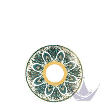 Тарелка десертная 16см коллекции Reves Du Nil Vert Or бренда Haviland