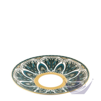 Тарелка десертная 16см коллекции Reves Du Nil Vert Or бренда Haviland