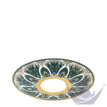 Тарелка десертная 16см коллекции Reves Du Nil Vert Or бренда Haviland
