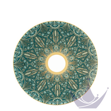 Тарелка сервировочная 31см коллекции Reves Du Nil Vert Or бренда Haviland