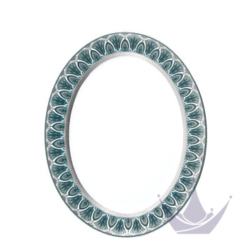 Блюдо овальное 40см коллекции Reves Du Nil Vert Platin бренда Haviland