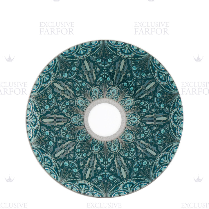 Тарелка сервировочная 32см коллекции Reves Du Nil Vert Platin бренда Haviland