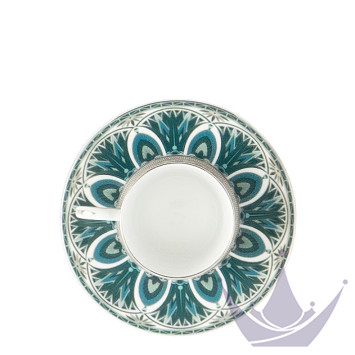 Чашка кофейная с блюдцем 0,08л коллекции Reves Du Nil Vert Platin бренда Haviland