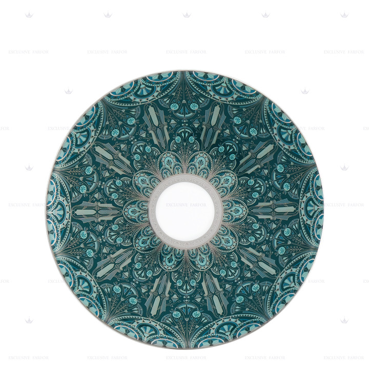 Тарелка сервировочная 31см коллекции Reves Du Nil Vert Platin бренда Haviland