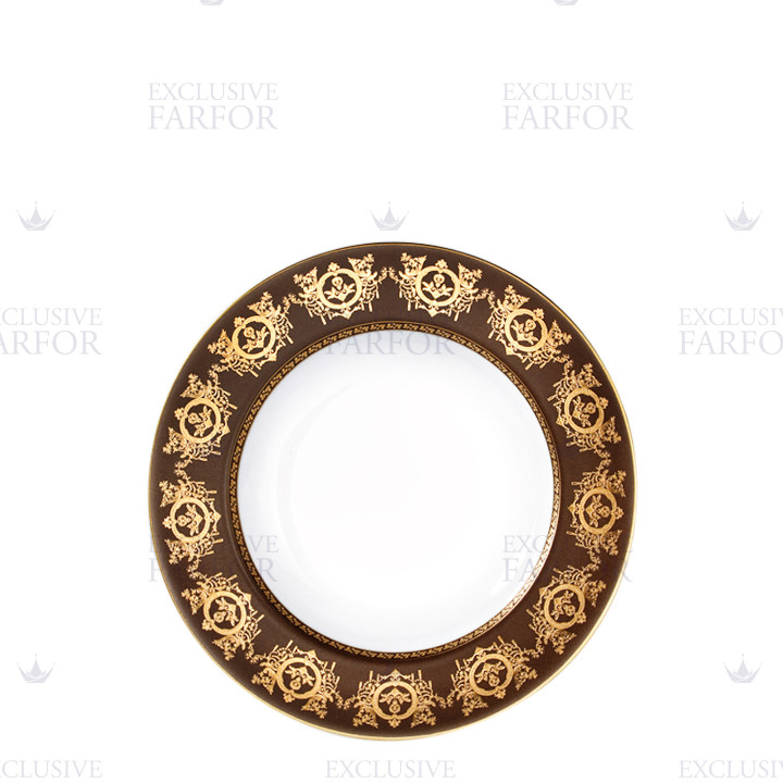 Тарелка суповая 23,5см коллекции Ritz Imperial Bronze бренда Haviland