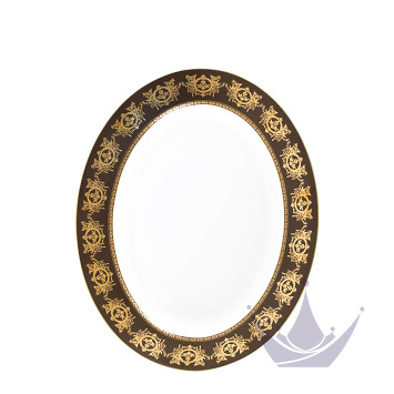 Блюдо овальное 34,5см коллекции Ritz Imperial Bronze бренда Haviland