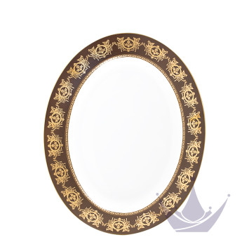 Блюдо овальное 40см коллекции Ritz Imperial Bronze бренда Haviland