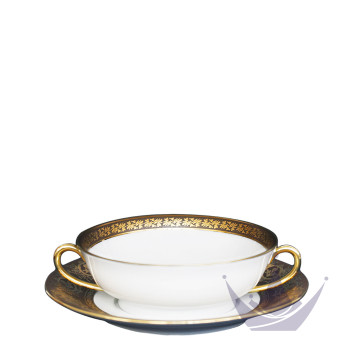Чаша суповая с блюдцем 16см коллекции Ritz Imperial Bronze бренда Haviland