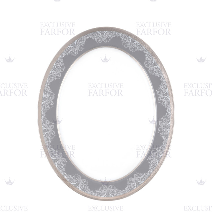 Блюдо овальное 40см коллекции Romane Gris бренда Haviland