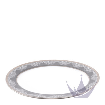 Блюдо овальное 40см коллекции Romane Gris бренда Haviland