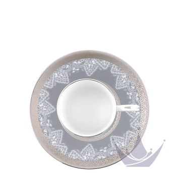 Чашка кофейная с блюдцем 0,075л коллекции Romane Gris бренда Haviland