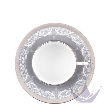 Чашка чайная с блюдцем 0,14л коллекции Romane Gris бренда Haviland
