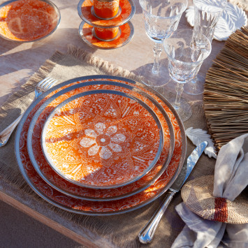 Тарелка закусочная 22,5см коллекции Romane Orange бренда Haviland