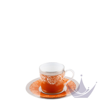 Чашка кофейная с блюдцем 0,075л коллекции Romane Orange бренда Haviland