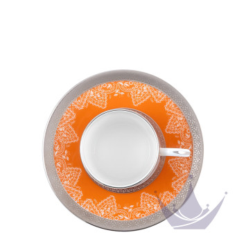 Чашка кофейная с блюдцем 0,075л коллекции Romane Orange бренда Haviland