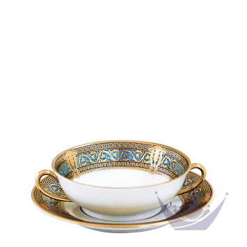 Чаша суповая с блюдцем 16см коллекции Salon Murat Bleu Ciel бренда Haviland