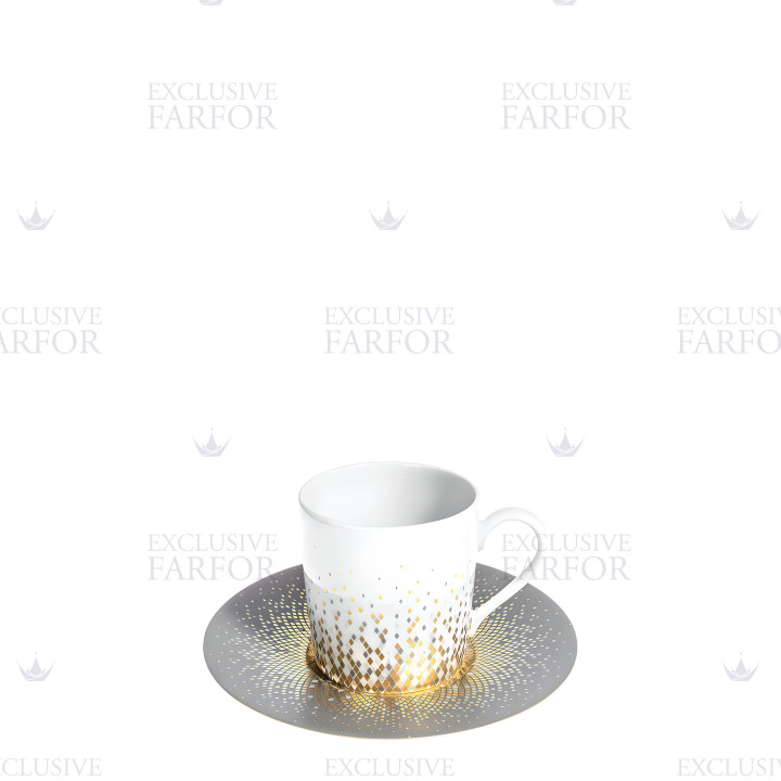 Чашка кофейная с блюдцем 0,075л коллекции Souffle D'or бренда Haviland