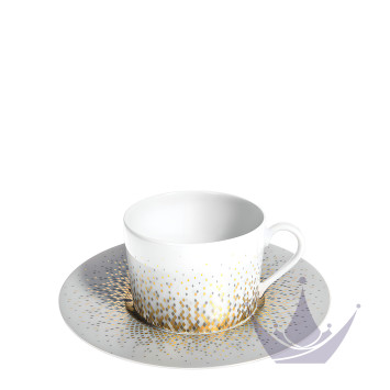 Чашка чайная с блюдцем 0,14л коллекции Souffle D'or бренда Haviland