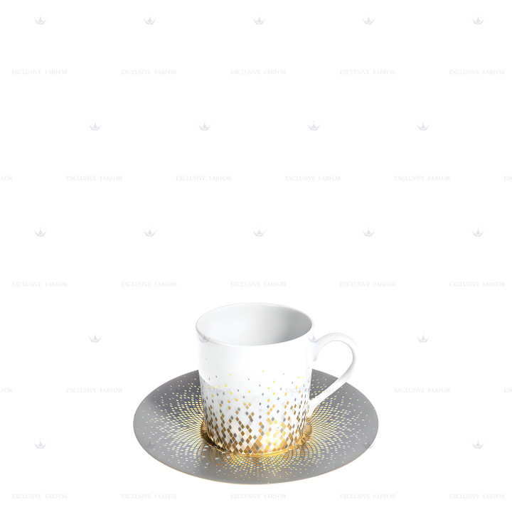 Чашка кофейная с блюдцем 0,08л коллекции Souffle D'or бренда Haviland