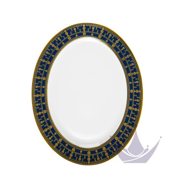 Блюдо овальное 40см коллекции Tiara Bleu de Prusse Or бренда Haviland
