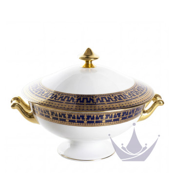 Супница 2л коллекции Tiara Bleu de Prusse Or бренда Haviland