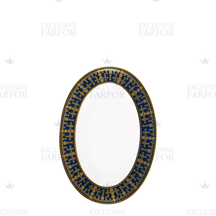 Блюдо для гарнира 23х16,5см коллекции Tiara Bleu de Prusse Or бренда Haviland